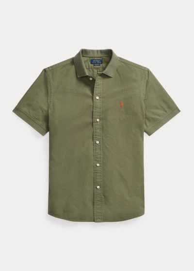 Camisa Oxford Polo Ralph Lauren Hombre Verde Oliva - Classic Fit Polo Collar - DXCKG5739